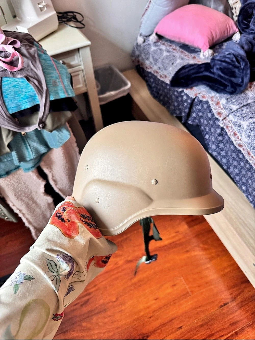 Cream Army Helmet for Costume